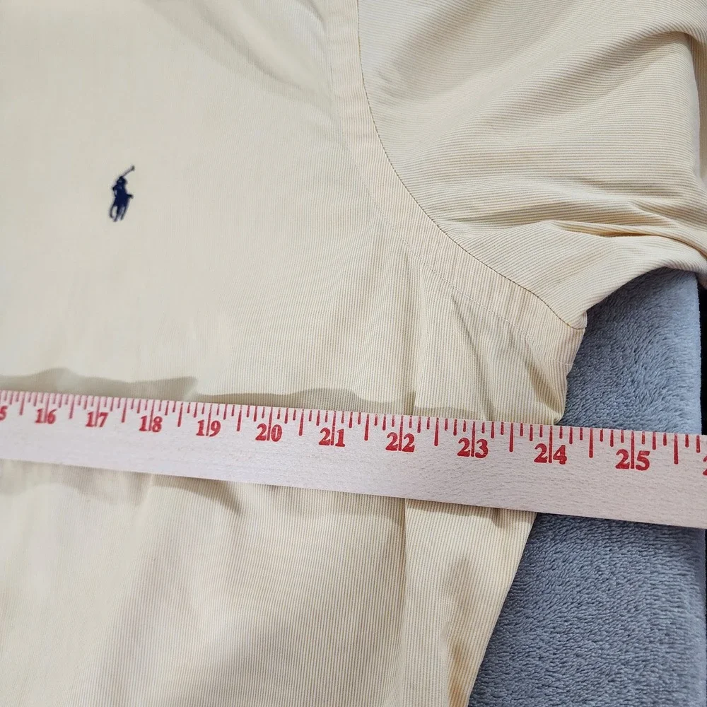 Ralph Lauren Long Sleeve Men's Button Down Shirt‎ Yellow 16 1/2 Size 34/35